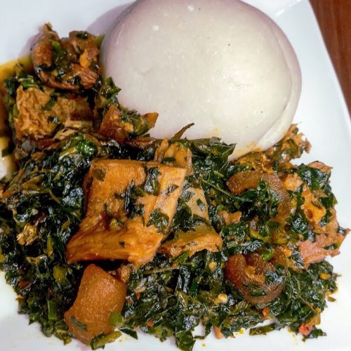 vegetable soup and semo